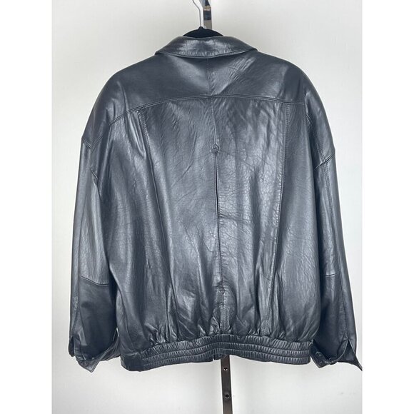 Neiman Marcus vintage leather jacket 44 chest - Picture 4 of 9